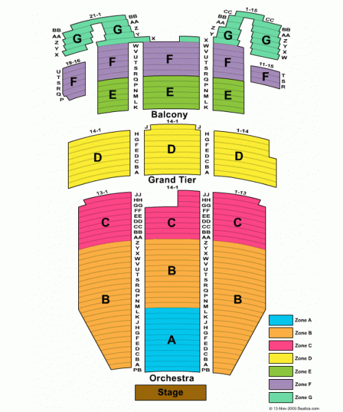 Seating Chart 5th Avenue Theater Seattle