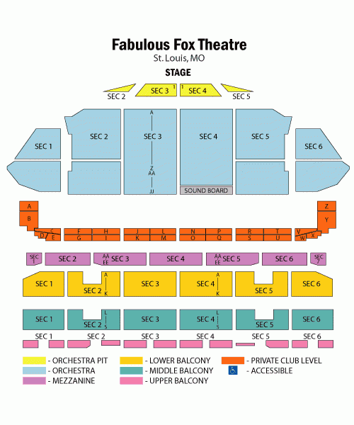 Fox Theater Stl Seating Chart