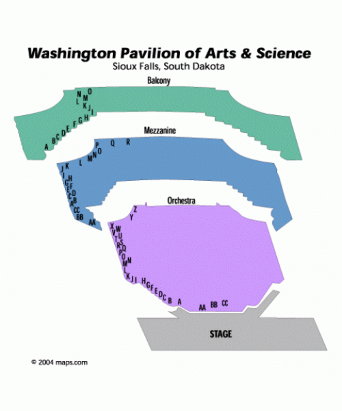 Washington Pavilion Seating Chart