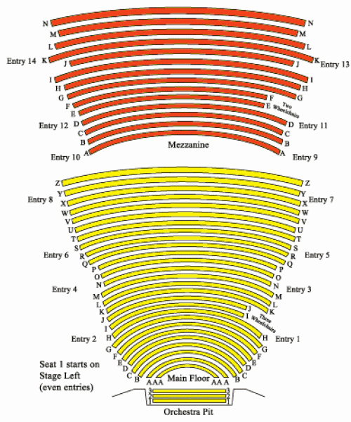 Morrison Center Seating Chart Wicked