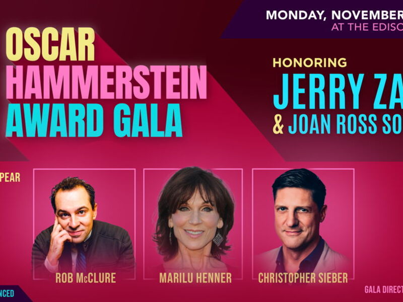 York Theatre's 33rd Annual Oscar Hammerstein Award Gala Set for 11/10