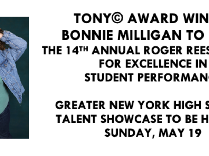 Bonnie Milligan to host the 14th Annual Roger Rees Awards for Excellence in Student Performance 